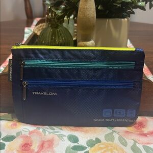 Travelon Blue Multi-Color RFID world travel essentials Travel Passport Pouch